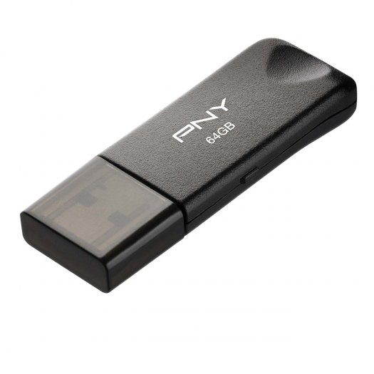 Флешка 64Gb USB 2.0 PNY Attache Classic, черный (FD64GATTCKTRK-EF)