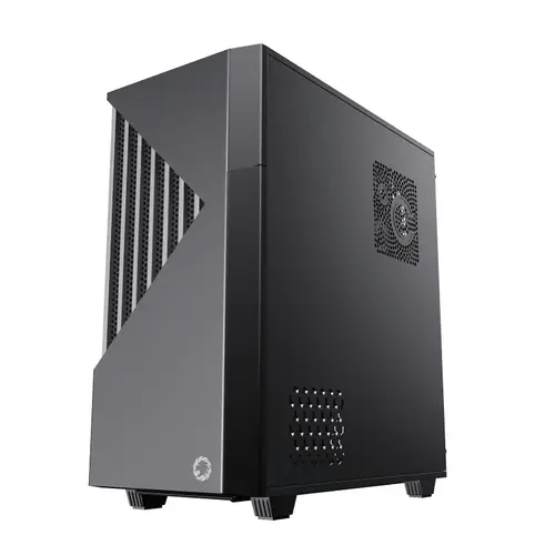 Корпус GameMax Contac COC BG, ATX, Midi-Tower, 2xUSB 3.0, USB 3.1, RGB подсветка, черно/серый, без БП (Contac COC BG)