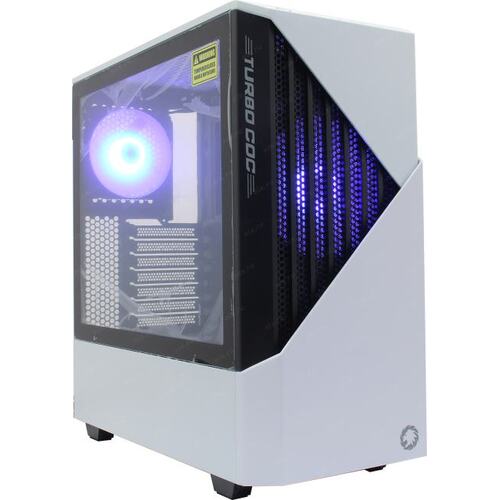 Корпус GameMax Contac COC WB, Midi-Tower, без БП, белый/черный
