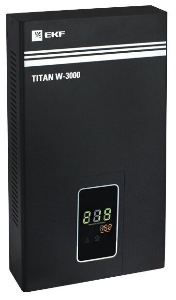 

Стабилизатор напряжения EKF TITAN W-5000, 5000 VA, клеммная колодка, черный, TITAN W-5000