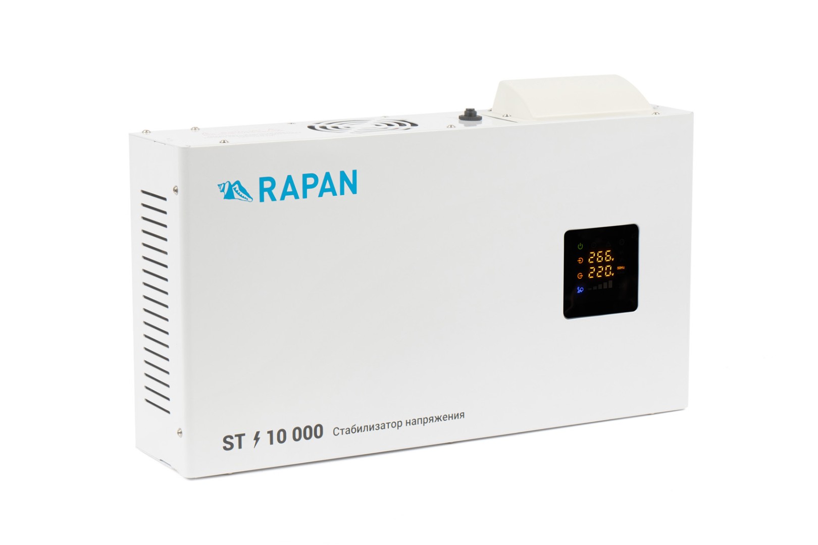 Стабилизатор напряжения Бастион RAPAN ST-10000, 10000 VA, EURO, белый (8904)