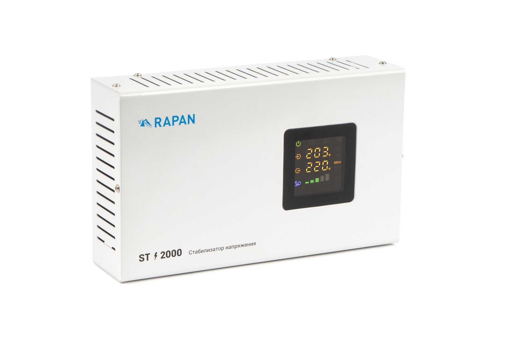 

Стабилизатор напряжения Бастион RAPAN ST-2000, 2000 VA, EURO, белый (8901), RAPAN ST-2000
