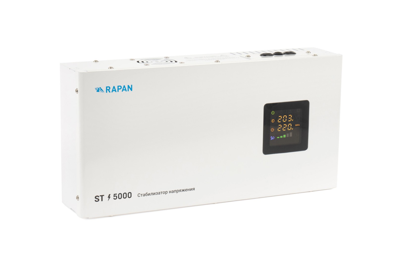 

Стабилизатор напряжения Бастион RAPAN ST-5000, 5000 VA, EURO, белый (8903), RAPAN ST-5000
