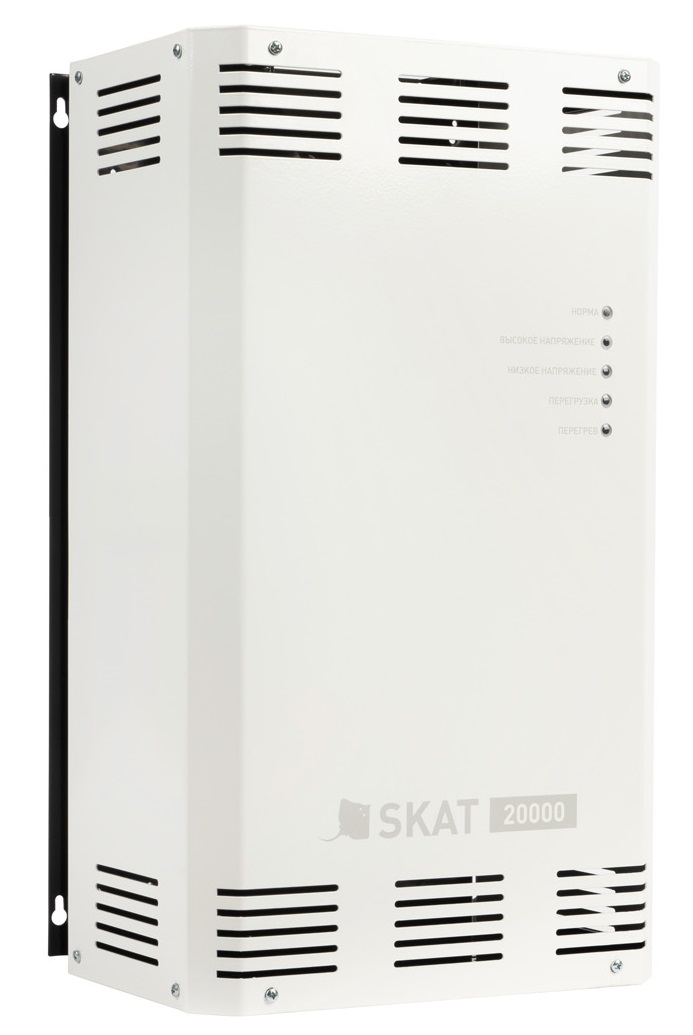 

Стабилизатор напряжения Бастион SKAT ST-20000, 20000 VA, клеммная колодка, белый (744), SKAT ST-20000