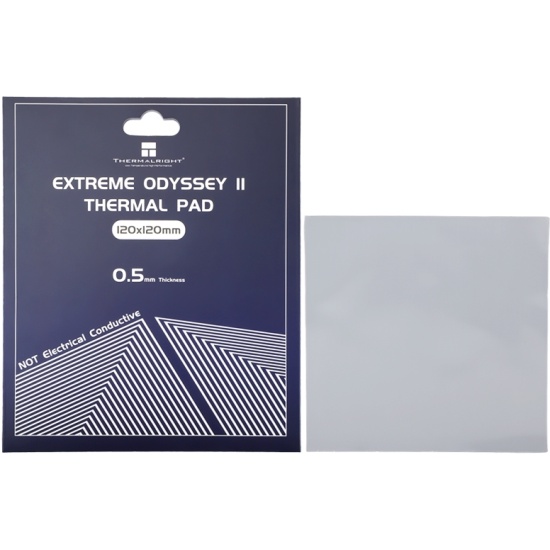 

Термопрокладка Thermalright EXTREME ODYSSEY II, 14.8 Вт/м·К, коробка, 120x120x0.5мм, серый (ODYSSEY-II-120X120-0.5), EXTREME ODYSSEY II