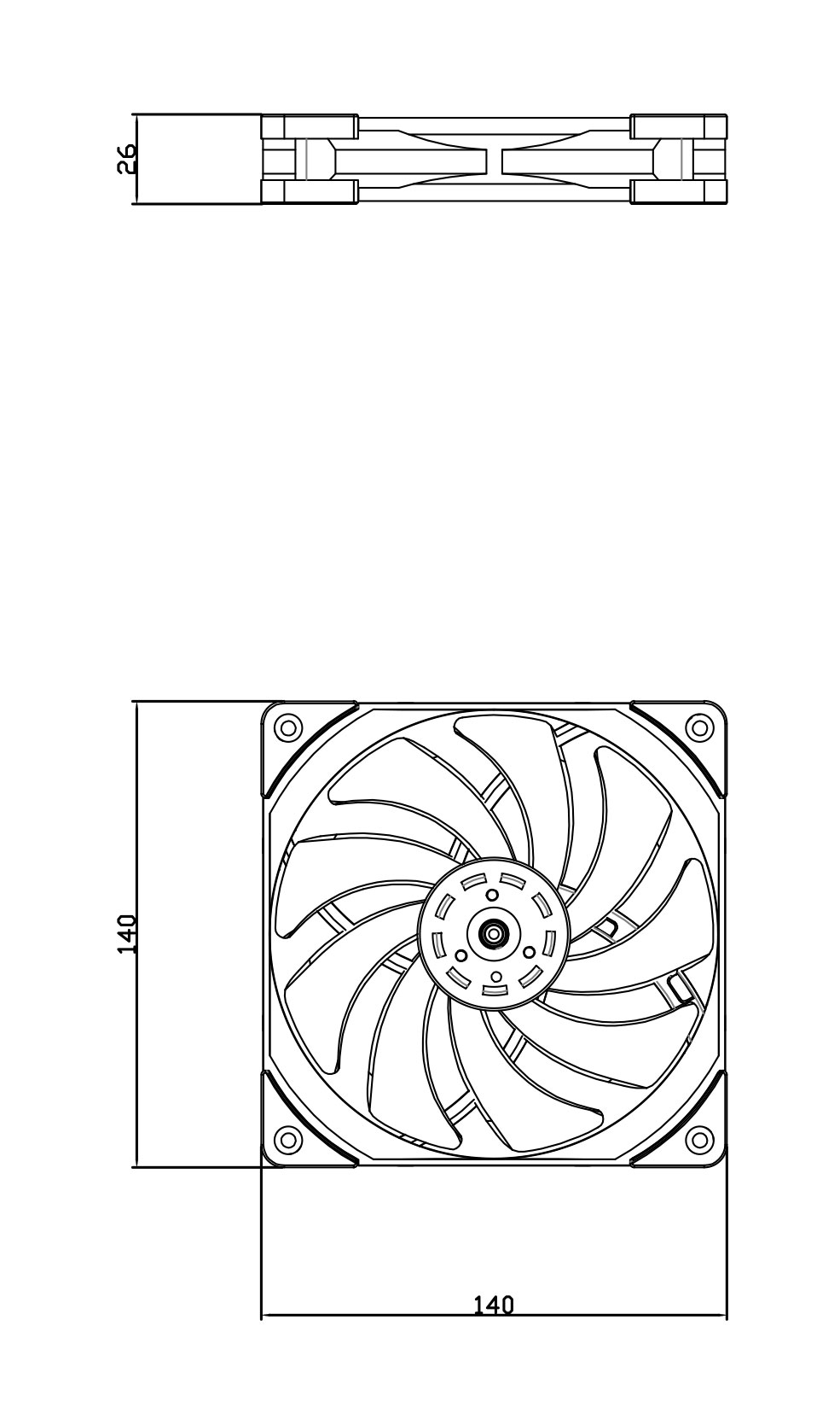 

Вентилятор Thermalright TL-C14X, 140 мм, 1800rpm, 30.2 дБ, 4-pin PWM, 1шт (TL-C14X), TL-C14X
