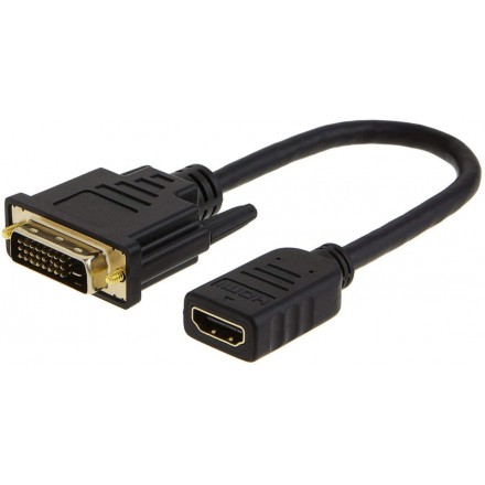 

Кабель-переходник (адаптер) HDMI(F)-DVI(M), черный KS-is (KS-446)