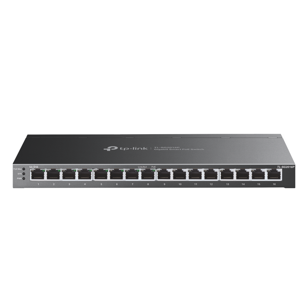 

Коммутатор TP-Link JetStream TL-SG2016P, управляемый, кол-во портов: 16x1 Гбит/с, PoE: 8x30 Вт (макс. 120 Вт) (TL-SG2016P), TL-SG2016P