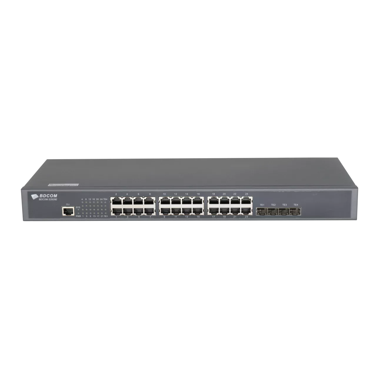 Коммутатор BDCom S2900-24T4X, 24x1 Гбит/с, SFP/uplink: SFP+x4