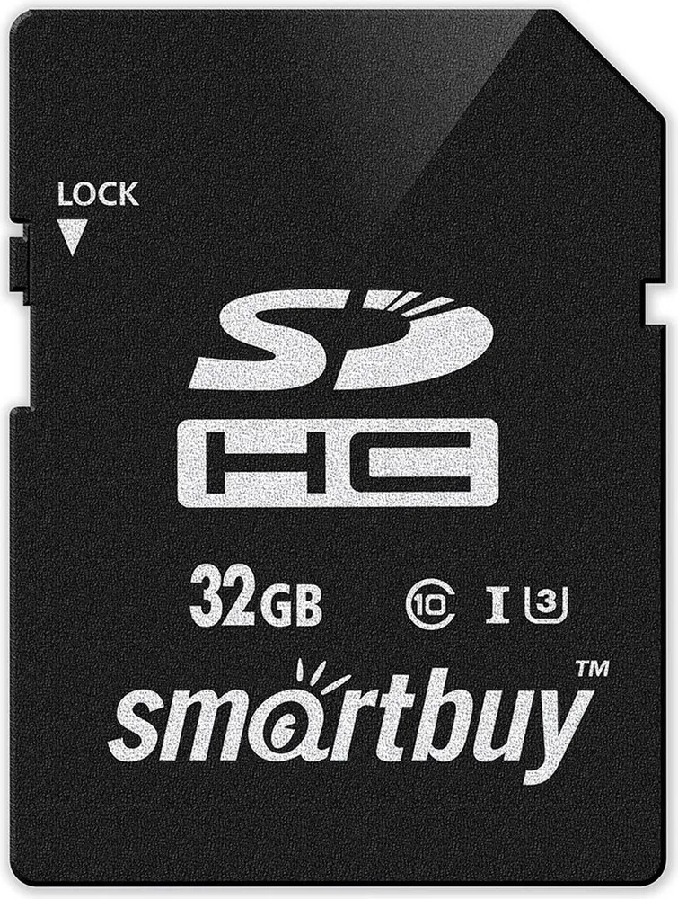 Карта памяти 32Gb SDHC SmartBuy Class 10 UHS-I U3 V30 (SB32GBSDHCU3)
