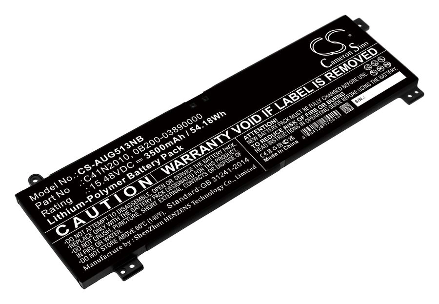

Аккумуляторная батарея CameronSino CS-AUG513NB для Asus, 15.5V, 3500mAh, 54.2 Wh, черный, CS-AUG513NB