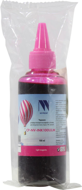 

Чернила NV-Print CP-NV-INK100ULM, 100мл, светло-пурпурный, совместимые, водные для Canon/Epson/НР/Lexmark (CP-NV-INK100ULM), CP-NV-INK100ULM