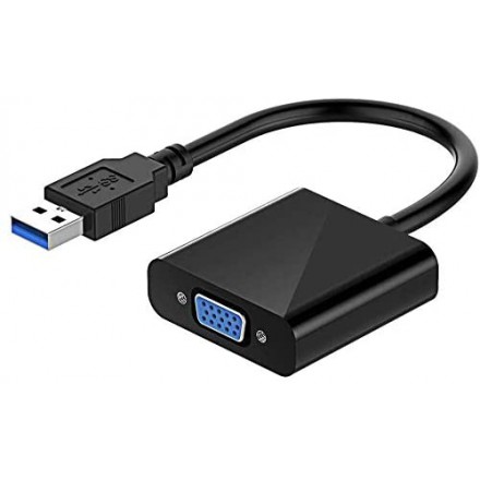 

Переходник (адаптер) USB 3.0(Am)-VGA(f), черный KS-IS (KS-406)
