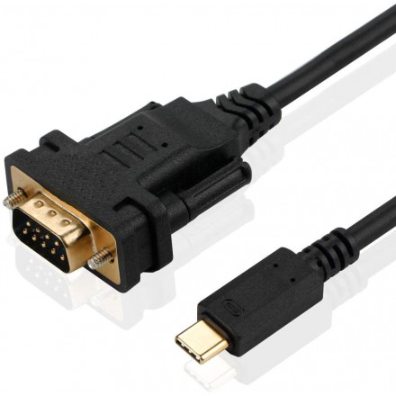 

Кабель-переходник (адаптер) USB 2.0 Type-C(m)-COM(9m) 1.8 м, черный KS-IS (KS-562)