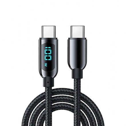 

Кабель USB Type-C-USB Type-C, экранированный, быстрая зарядка, 5A 2 м, черный KS-IS (KS-580B-2)