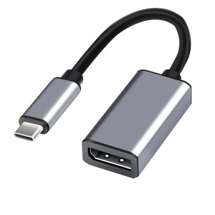 

Переходник (адаптер) DisplayPort(20M)-USB 3.1 Type-C(M) v1.4 4K, 8K, 20 см, черный KS-is (KS-709)