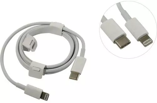 

Кабель Lightning 30-pin(m)-USB 2.0 Type-C(m), MFi, 2A 1 м, белый MEDIAGADGET (MGC028PWT), 0