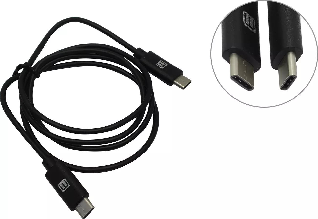 

Кабель USB 3.0 Type-C(m)-USB 3.0 Type-C(m), 2A 1 м, черный MEDIAGADGET (MGC041PBL)