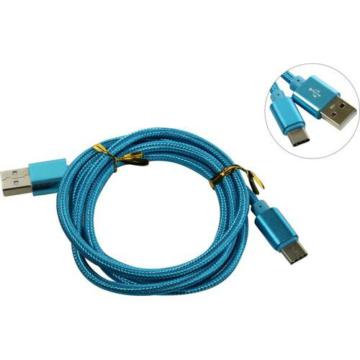 

Кабель USB-Lightning 8-pin, 2A 1 м, синий MEDIAGADGET (MGC008TBL)