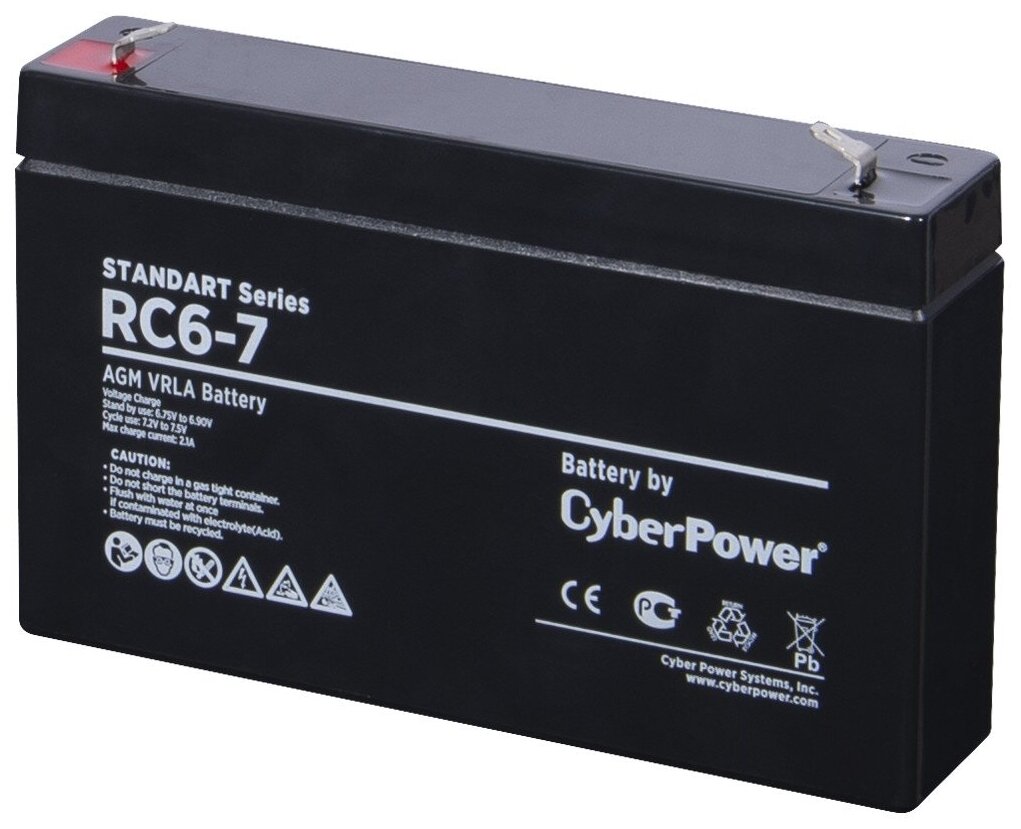 Аккумуляторная батарея для ИБП CyberPower RC 6-7, 6V, 7Ah, 734154 купить по  цене 1150 руб в Омске в интернет-магазине e2e4