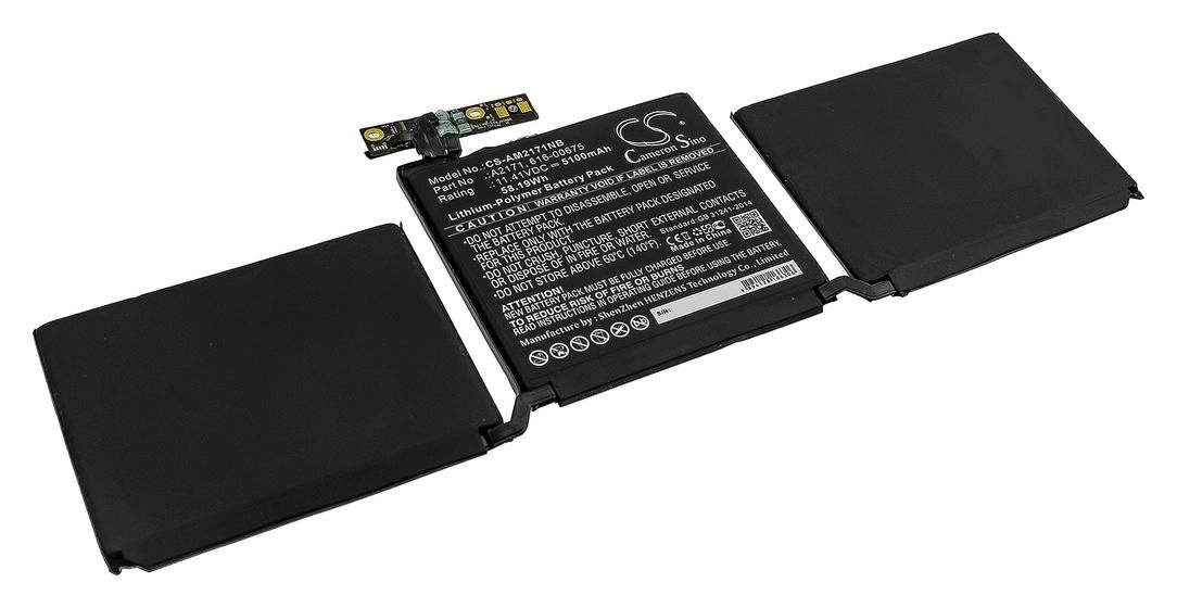 

Аккумуляторная батарея CameronSino CS-AM2171NB для Apple, 11.4V, 5100mAh, черный, CS-AM2171NB