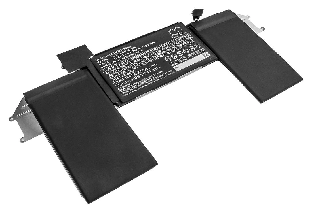 Аккумуляторная батарея CameronSino CS-AM2389NB для Apple, 11.4V, 4300mAh, черный