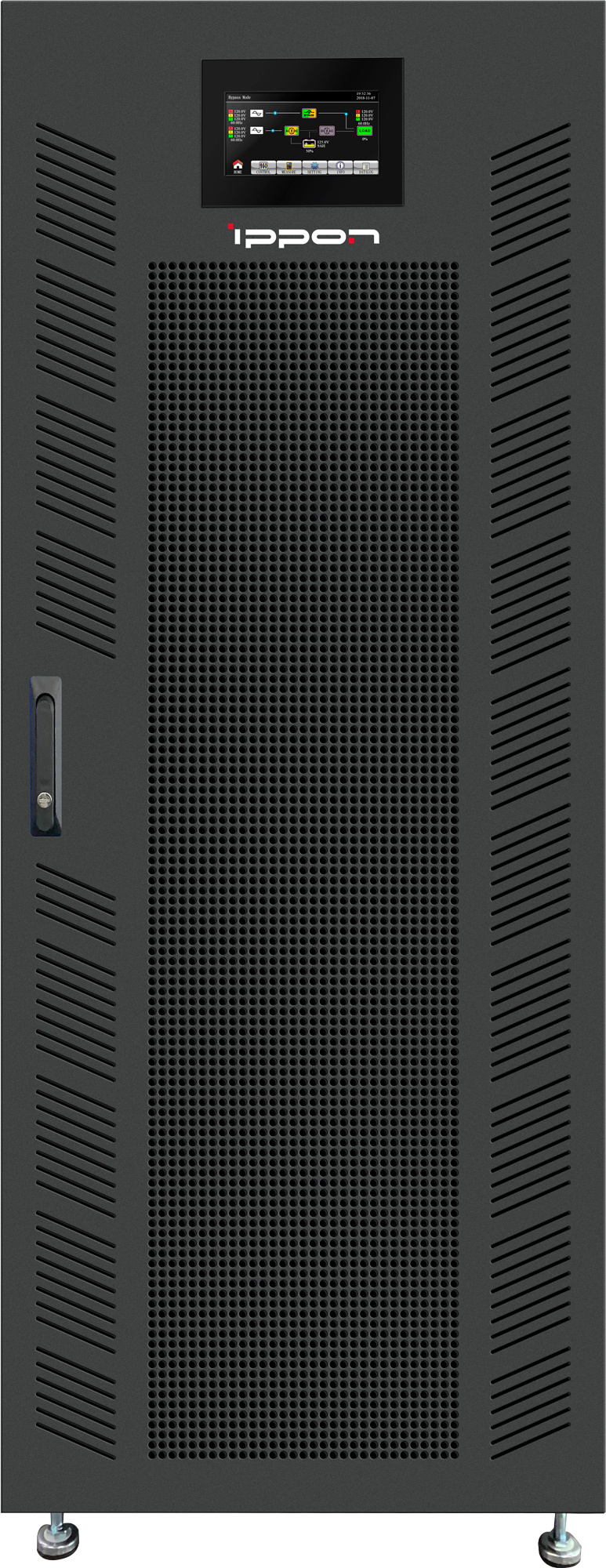 

ИБП Ippon Innova RT II 33 Cabinet, 210000 В·А, 210 кВт, клеммная колодка, USB, черный (1541100) (без аккумуляторов), Innova RT II 33 Cabinet