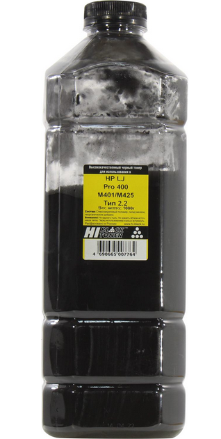 Тонер Hi-Black Тип 2.2, бутыль 1 кг, черный, совместимый для LJ Pro 400 M401/M425