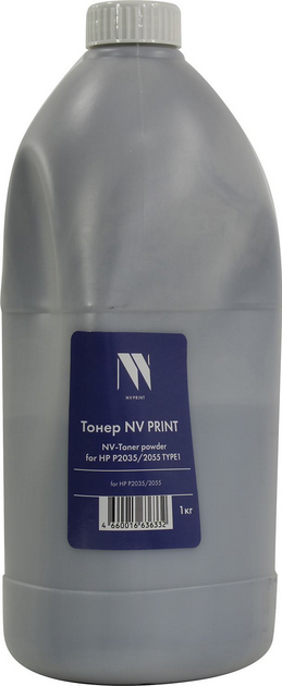 

Тонер NV Print, бутыль 1 кг, черный, совместимый для LJ P2035/2055