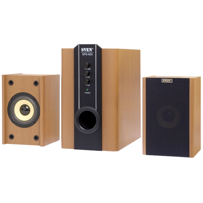 

Акустика 2.1 SVEN SPS-820, 38 Вт, коричневый (SV-0130820WD), SPS-820