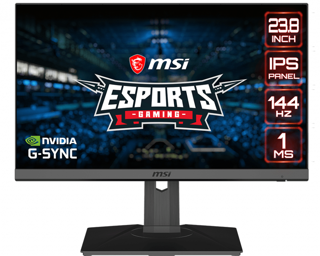 

Монитор 23.8" MSI Optix 9S6-3BA4AT-099 IPS, 1920x1080 (16:9), 250кд/м2, 144Hz, 1мс, 178°/178°, G-Sync, VGA, HDMI, DisplayPort, USB-Hub, черный (9S6-3BA4AT-099), 9S6-3BA4AT-099