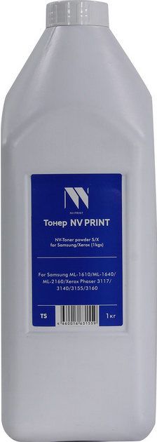 

Тонер NV Print, бутыль 1 кг, черный, совместимый для Samsung ML-1610/1640/2160, Xerox Phaser 3117/3140/3155/3160