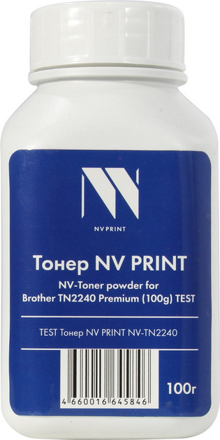 

Тонер NV Print Premium, бутыль 100 г, черный, совместимый для Brother TN2240