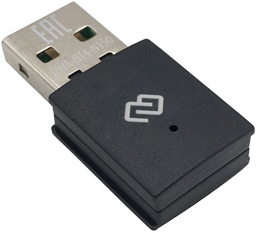 Адаптер Bluetooth+Wi-Fi DIGMA DWA-BT4-N150, 802.11b/g/n, 2.4 ГГц, до 150 Мбит/с, USB