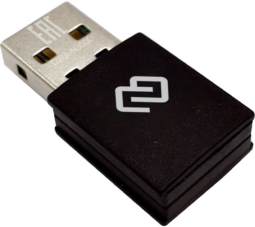 

Адаптер Wi-Fi DIGMA DWA-N300C, 802.11b/g/n, 2.4 ГГц, до 300 Мбит/с, USB, DWA-N300C