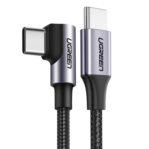 

Кабель USB Type-C-USB Type-C, угловой, экранированный, быстрая зарядка, 3A 1 м, черный UGREEN US255 (50123), US255