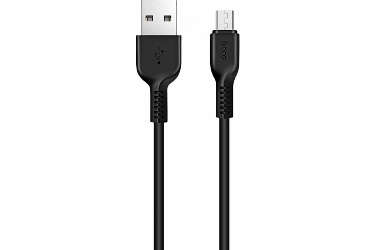 

Кабель USB-Micro USB, экранированный, 2A 1 м, черный HOCO (6957531061168)