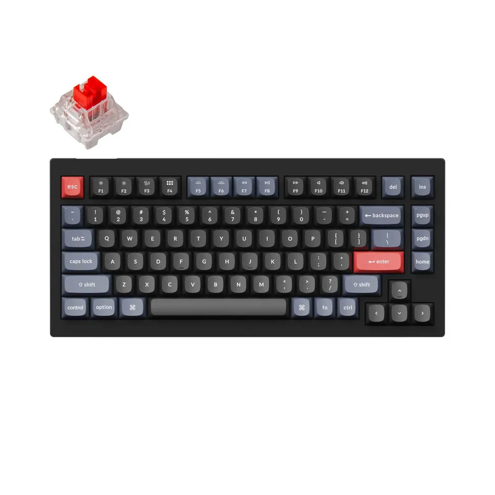 

Клавиатура проводная Keychron V1-B1, механическая, Red Switch, подсветка, USB, черный (V1-B1-RU), V1-B1