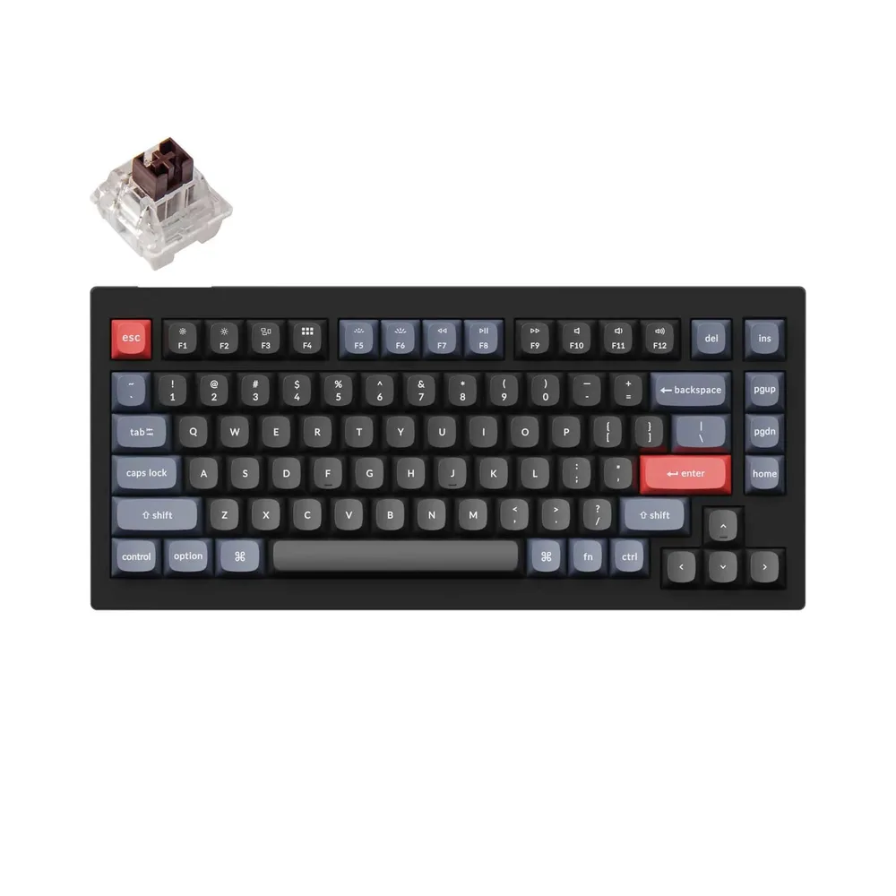 

Клавиатура проводная Keychron V1-B3, механическая, Brown Switch, подсветка, USB, черный (V1-B3-RU), V1-B3