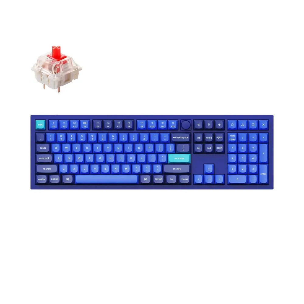 

Клавиатура проводная Keychron Q6-O1, механическая, Red Switch, подсветка, USB, синий (Q6-O1-RU), Q6-O1