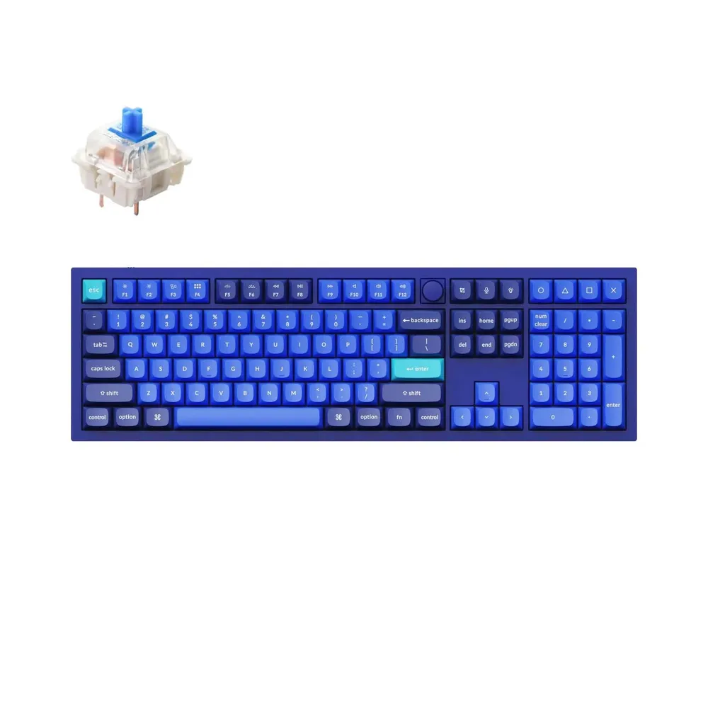 

Клавиатура проводная Keychron Q6-O2, механическая, Blue Switch, подсветка, USB, синий (Q6-O2-RU), Q6-O2