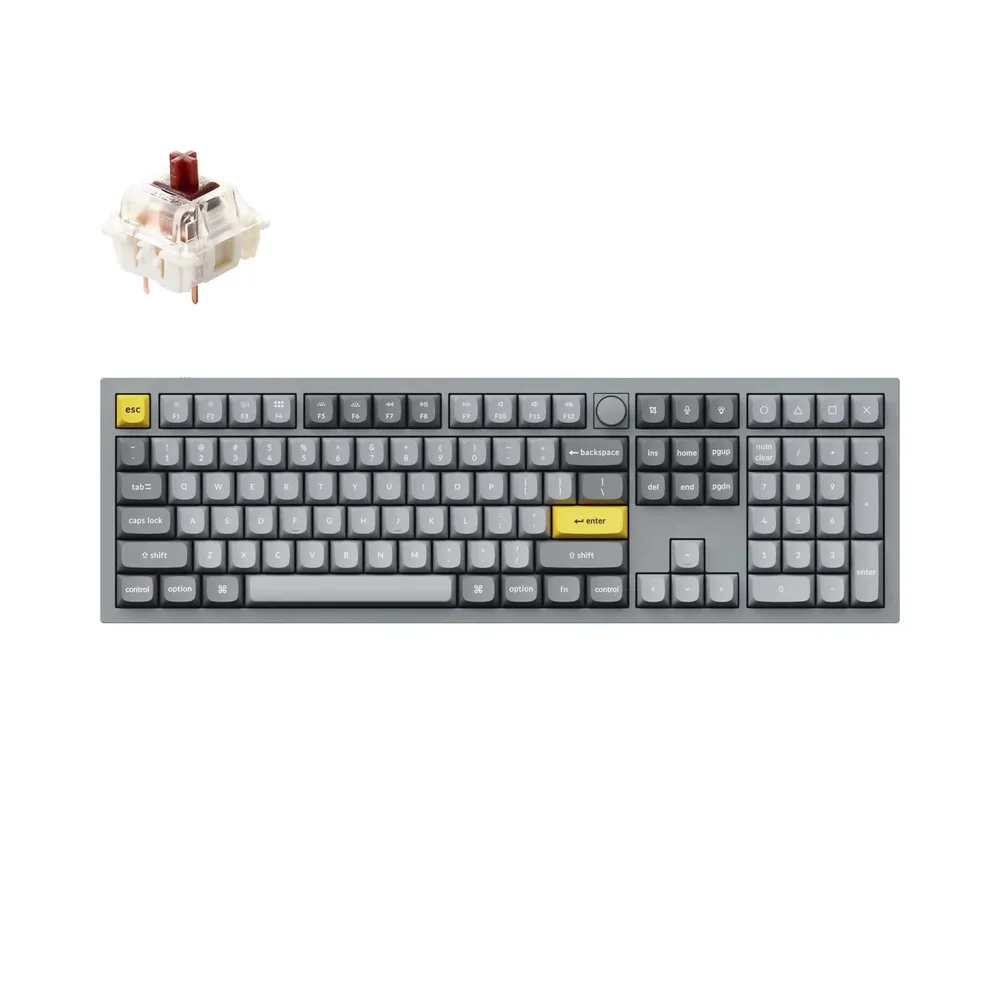 

Клавиатура проводная Keychron Q6-N3, механическая, Brown Switch, подсветка, USB, серый (Q6-N3-RU), Q6-N3