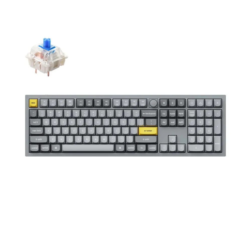 

Клавиатура проводная Keychron Q6-N2, механическая, Blue Switch, подсветка, USB, серый (Q6-N2-RU), Q6-N2