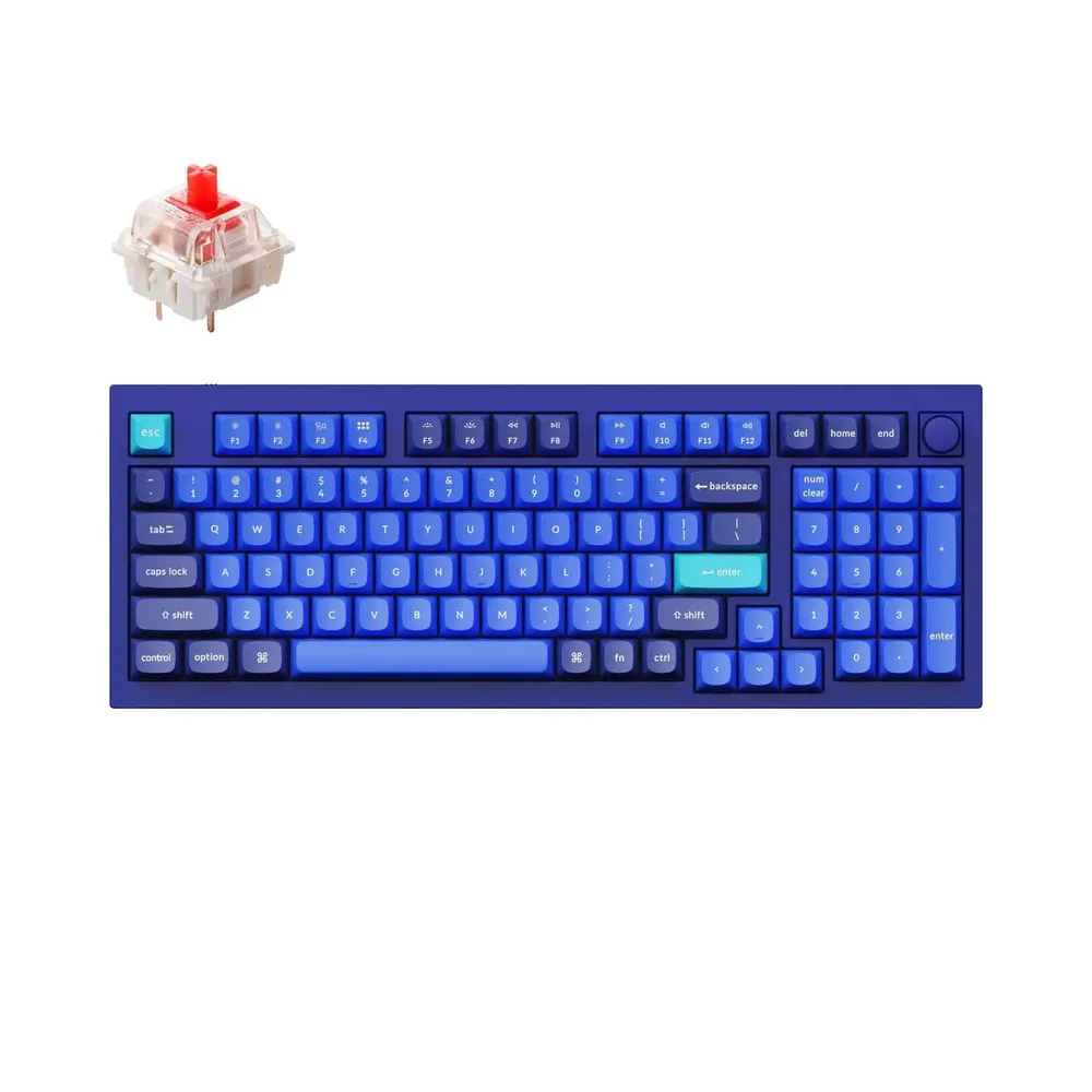 Клавиатура проводная Keychron Q5-O1, механическая, Red Switch, подсветка, USB, синий (Q5-O1-RU) - фото 1