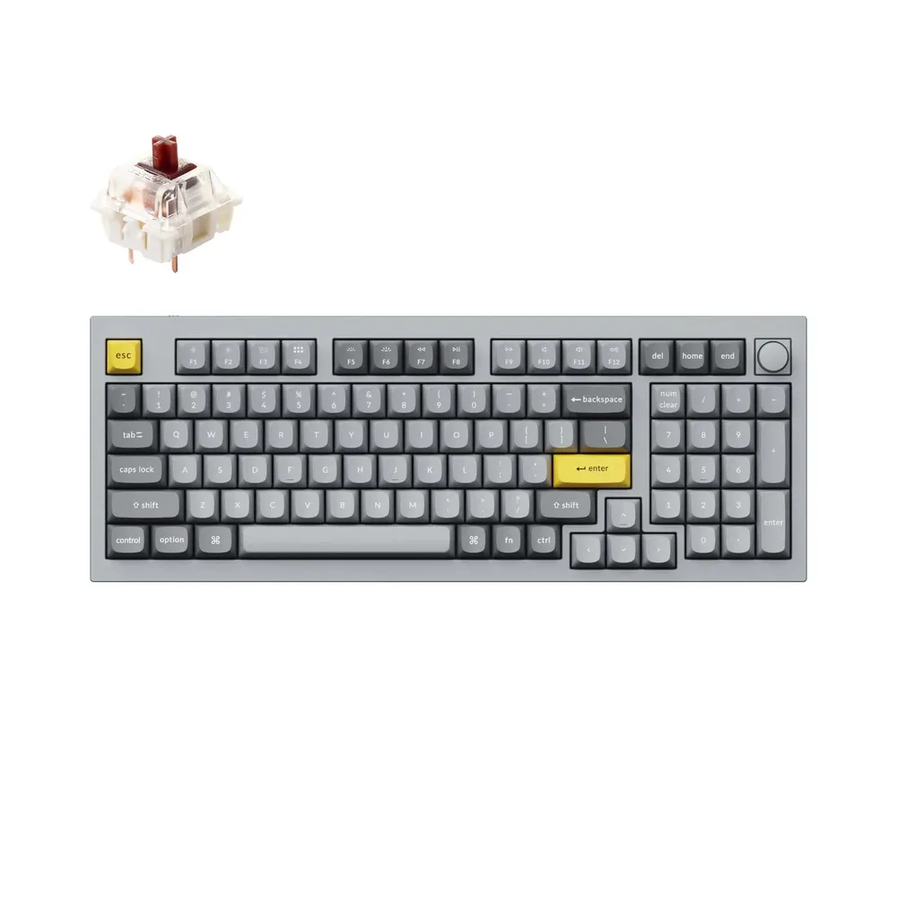 

Клавиатура проводная Keychron Q5-N3, механическая, Brown Switch, подсветка, USB, серый (Q5-N3-RU), Q5-N3