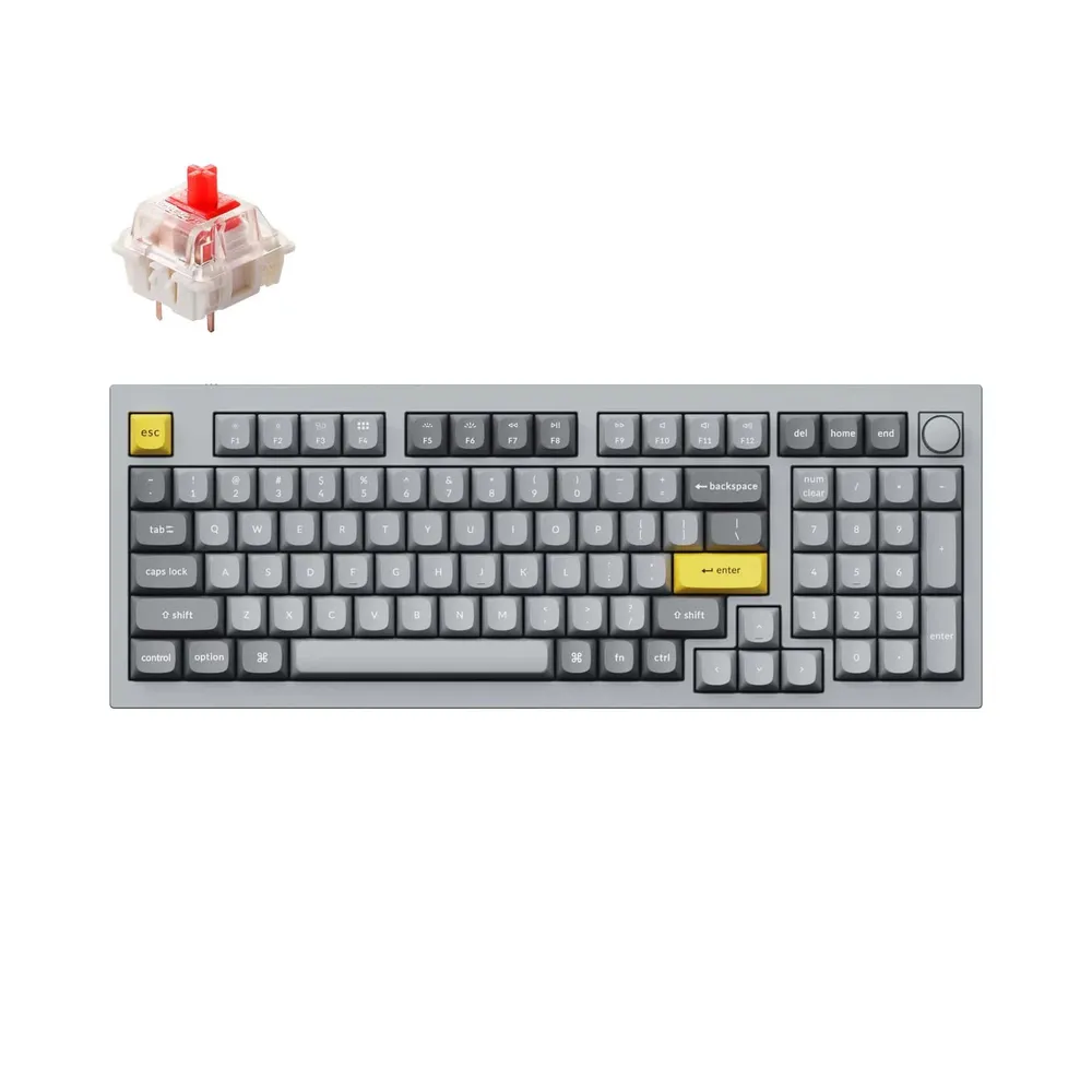 

Клавиатура проводная Keychron Q5-N1, механическая, Red Switch, подсветка, USB, серый (Q5-N1-RU), Q5-N1