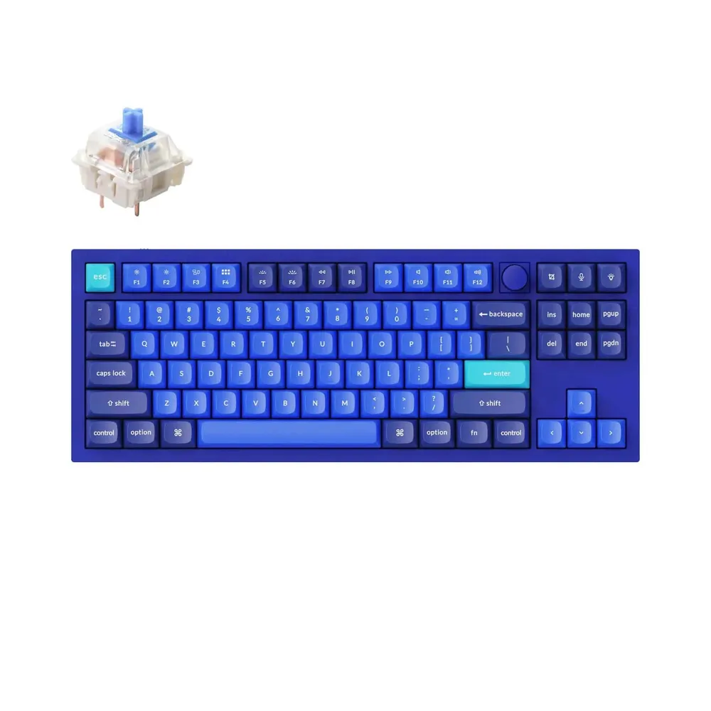 

Клавиатура проводная Keychron Q3-O2, механическая, Blue Switch, подсветка, USB, синий (Q3-O2-RU), Q3-O2