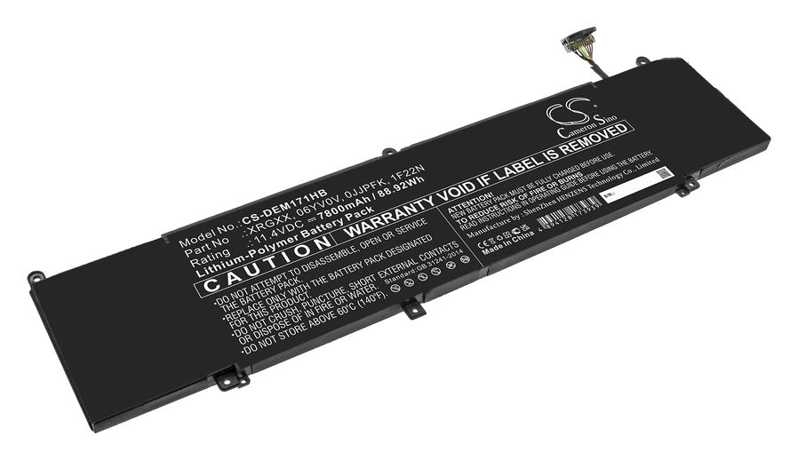 Аккумуляторная батарея CameronSino CS-DEM171HB для Dell, 11.4V, 7700mAh, 88.9 Wh, черный