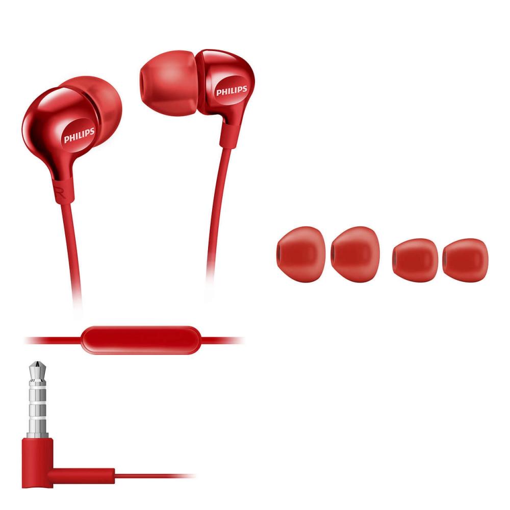 

Проводная гарнитура Philips SHE3705RD, Jack 3.5 мм., красный (SHE3705RD), SHE3705RD