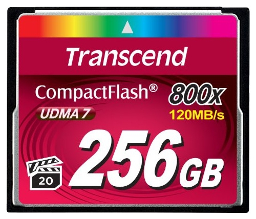 Карта памяти CompactFlash Transcend, 256Gb, 800X